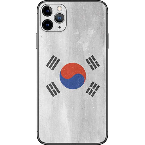 South Korean Flag Distressed iPhone 11 Pro Max Skin
